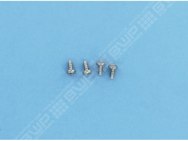 Vis inox a tete plate et bout rond n° 6 x 8mm 5 / 16'' (sachet de 4)