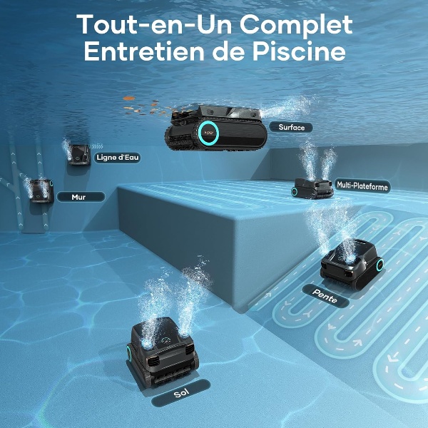 Robot de piscine intelligent Aiper Scuba X1 Pro