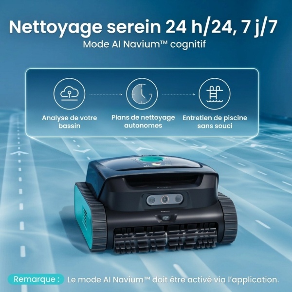 Batterie lithium-ion 149,76 Wh et recharge par induction : autonomie et récupération automatique