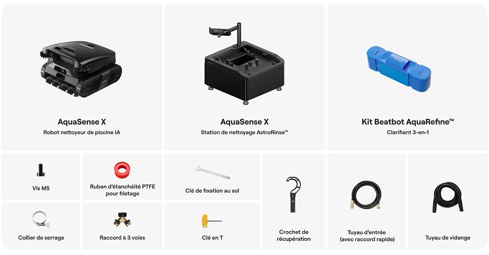 Le kit Beatbot AquaSense X comprend :